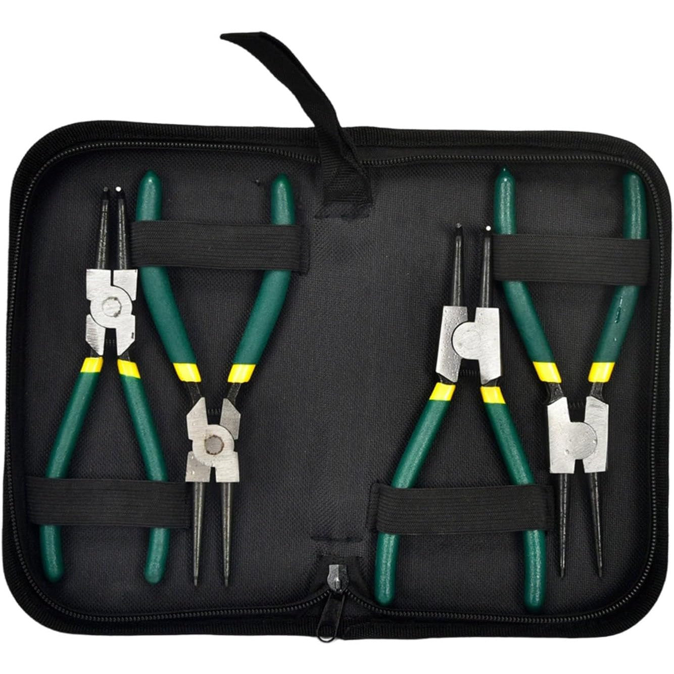 Dual‑Purpose Lock Ring Pliers 17.8 cm Carbon Steel with Non‑Slip Grip